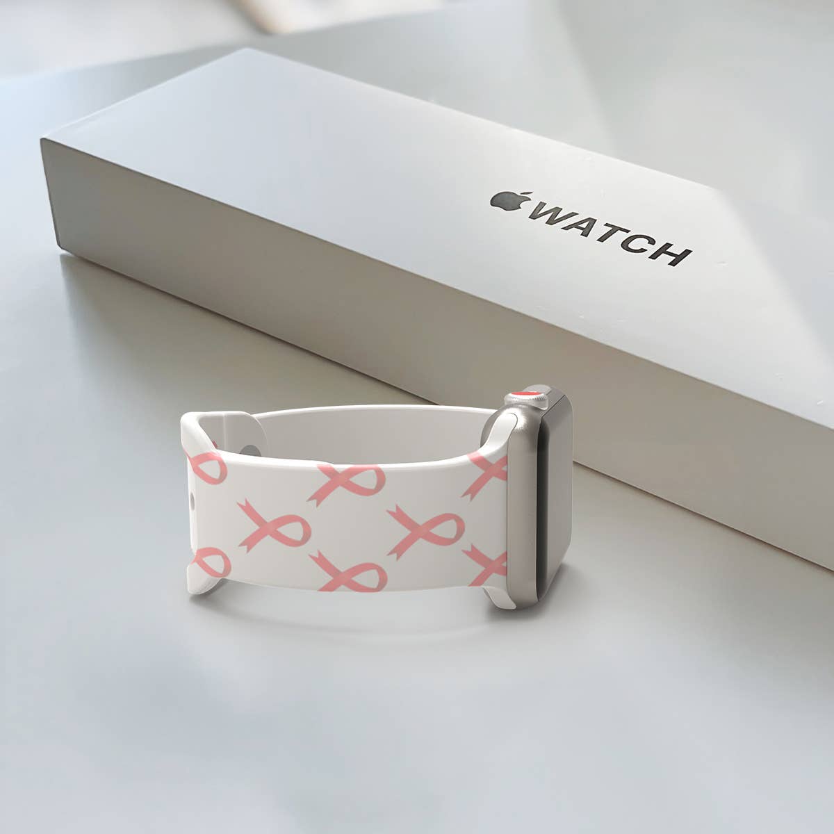 Breast Cancer Awareness Pink Ribbon Apple Watch Band