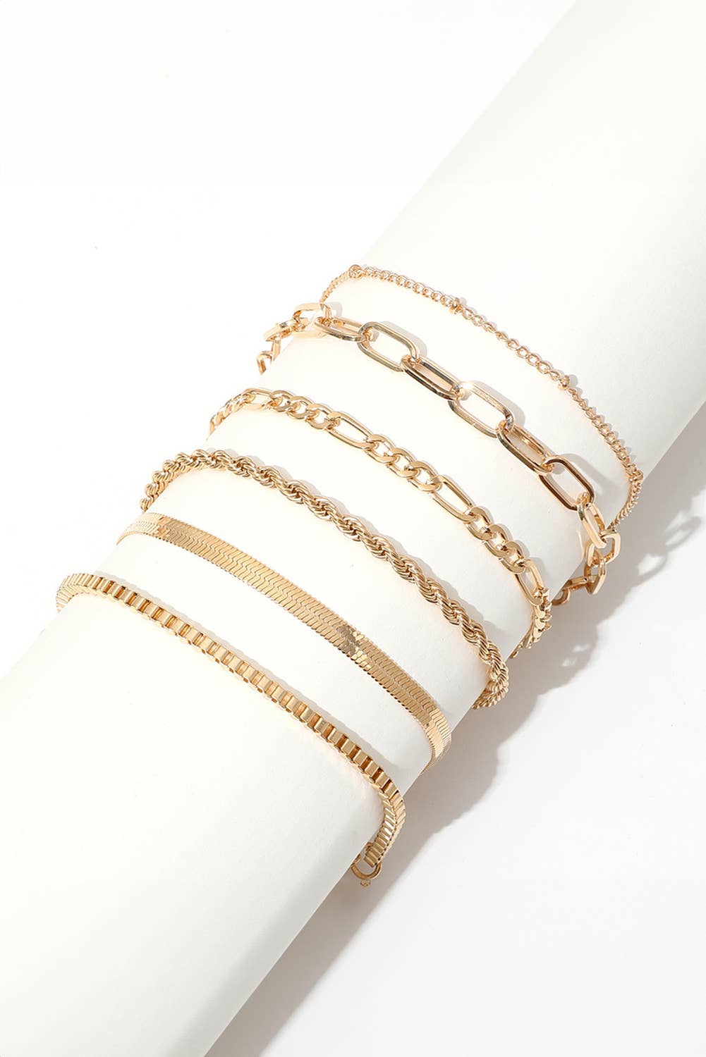 Multi Layered Adjustable Chain Bracelet Set