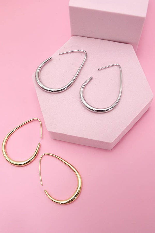 18K STAINLESS STEEL WATERPROOF TARNISH FREE HOOPS | 40E311